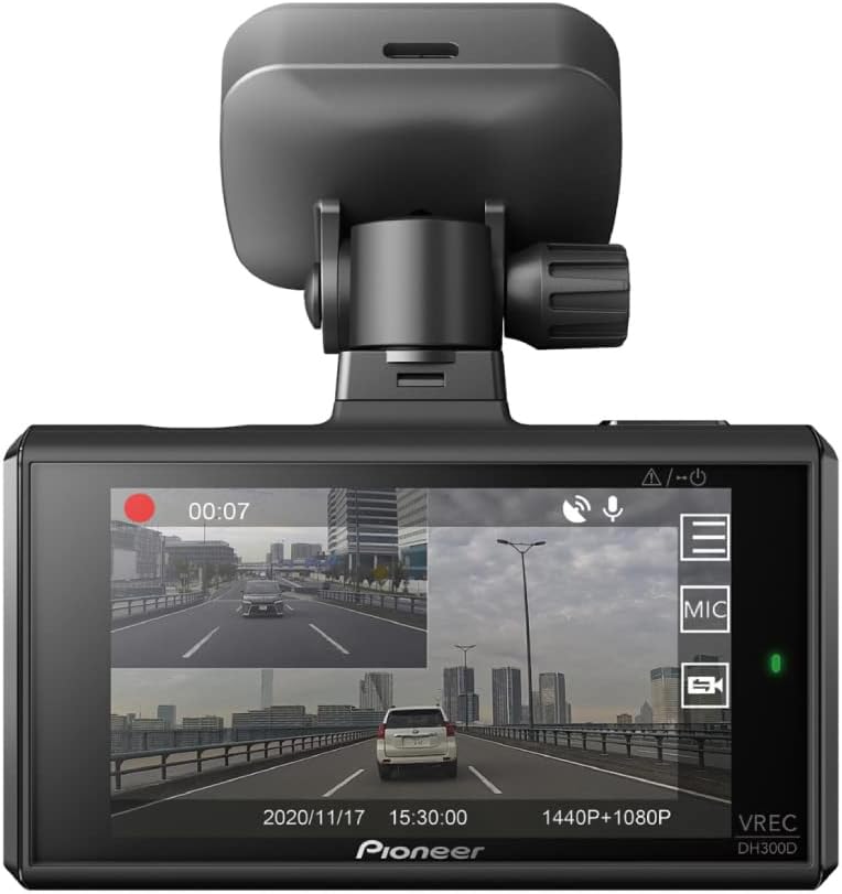 パイオニア VREC-DH300D 2チャンネルデュアル録画 1440p WQHD（ワイド